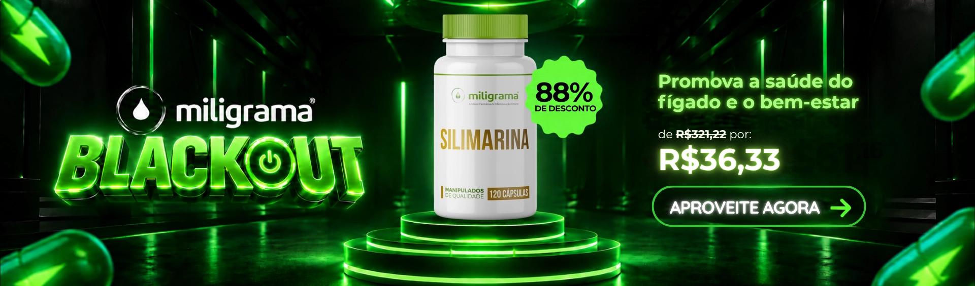 Banner - Principal - Blackout | Silimarina 120caps