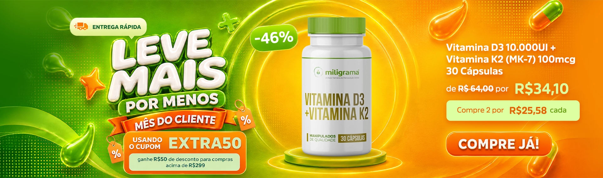 MES DO CLIENTE | VITAMINA D3 + K2 