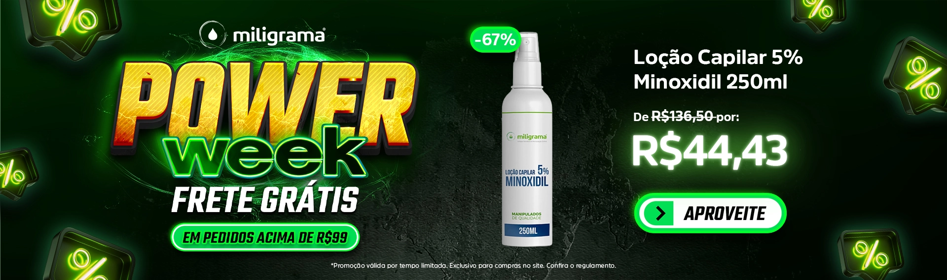 Banner - Principal - Powe Week - Minoxidil