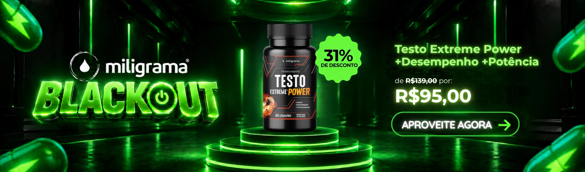 Banner - Principal - Blackout | Testo Extreme Power