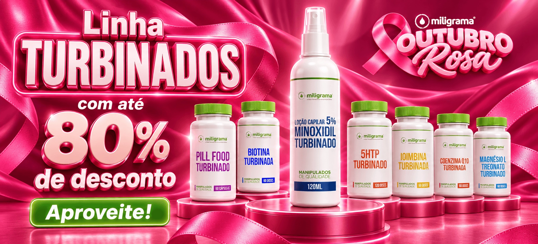 Mosaico | Campanha Outubro Rosa - Linha Turbinados