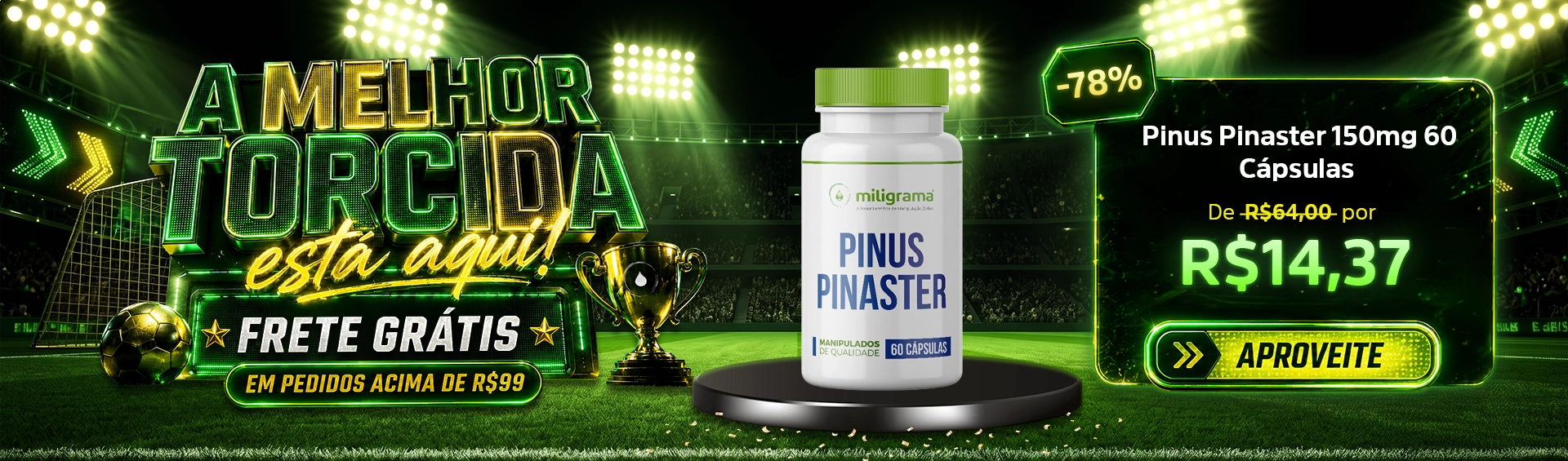 Banner - Principal - A melhor torcida - Pinus Pinaster